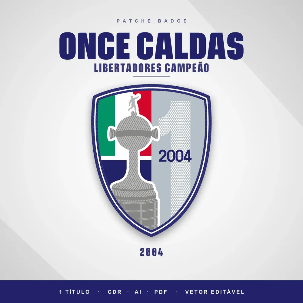 Camisa Patche Badge Once Caldas Libertadores Campeão em Editável