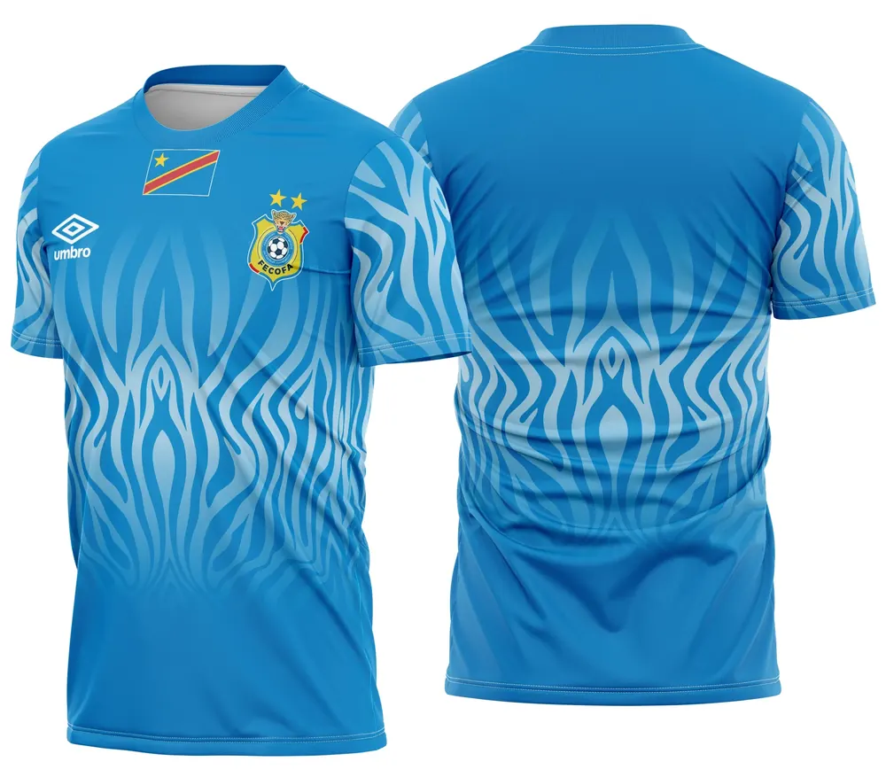 Arte República Democrática do Congo Home Kit 2026 Camiseta Unissex