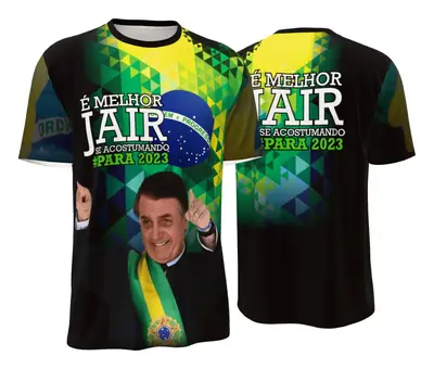 Camisa Bolsonaro Triângulos Coloridos