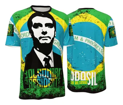 Camisa Bolsonaro Bandeira Envelhecida