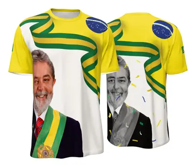 Camisa Gráfica Lula Amarela Presidencial