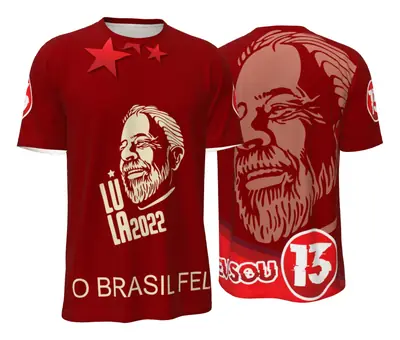 Camisa Gráfica Lula Vinho Estilizada