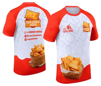Camisa Gráfica Uniforme Pastel Gourmet