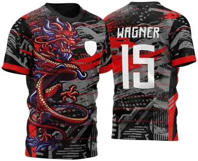 Arte Vetor Camisa Para Atlética Acadêmica Dragão Vermelho Chinês 2023