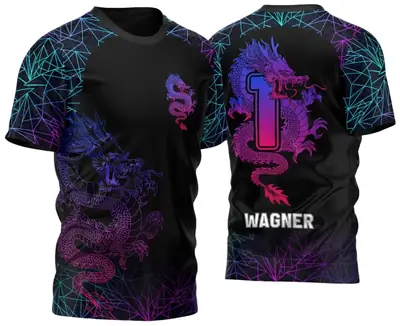 Arte Vetor Camisa Primeirão 2024 Dragão Degrade
