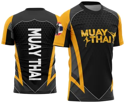 Camisa Treinador Muay Thai Amarela