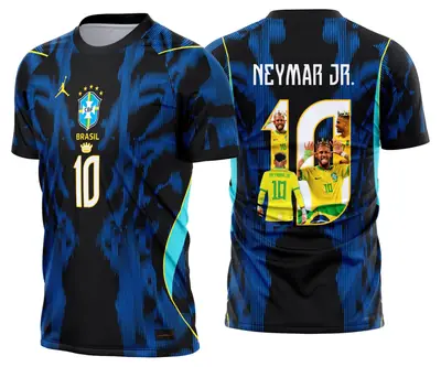 Arte Camisa Brasil Titular 2026-28 Neymar 10 Azul