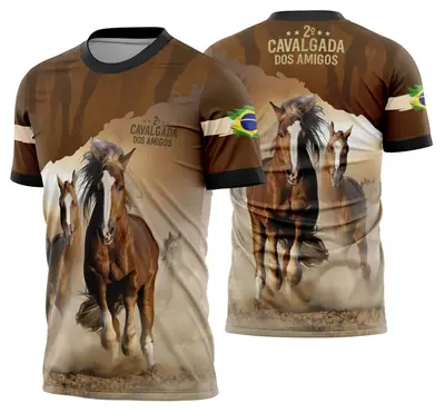 Camisa Cavalgada Vaquejada Cavalo Modelo 08