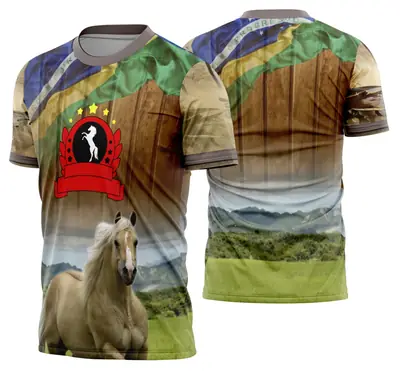 Camisa Cavalgada Vaquejada Cavalo Modelo 35