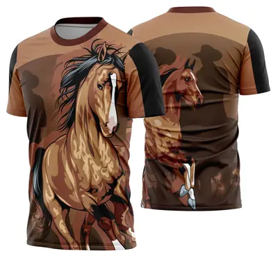 Camisa Cavalgada Vaquejada Cavalo Modelo 41