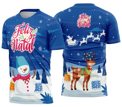 Camisa de Natal Natalina Festiva Modelo 12