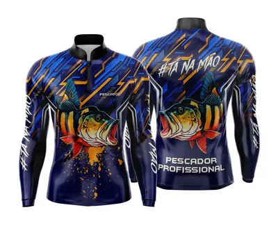 Arte Estampa Camisa de Pesca Esportiva Personalizada Modelo 35