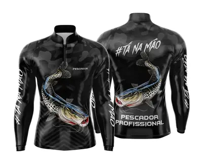 Arte Estampa Camisa de Pesca Esportiva Personalizada Modelo 40