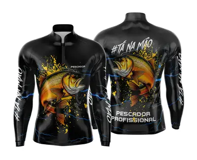 Arte Estampa Camisa de Pesca Esportiva Personalizada Modelo 48