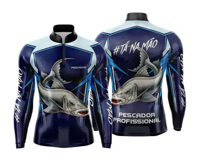 Arte Estampa Camisa de Pesca Esportiva Personalizada Modelo 56