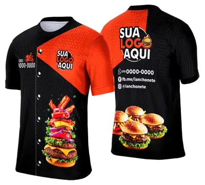 Camisa Lanche e Hamburgueria Modelo 040