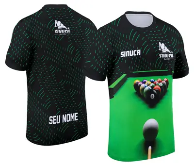 Arte Camisa Personalizada de Sinuca - Snook - Bilhar Modelo 008