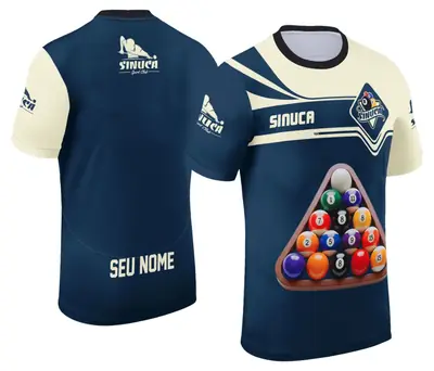 Arte Camisa Personalizada de Sinuca - Snook - Bilhar Modelo 011