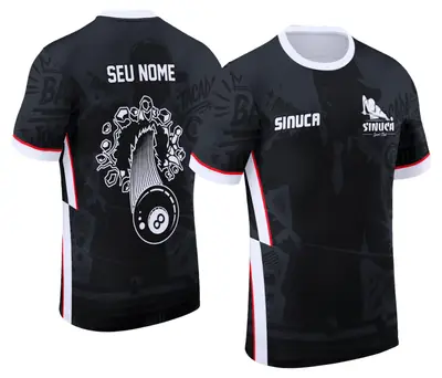 Arte Camisa Personalizada de Sinuca - Snook - Bilhar Modelo 044