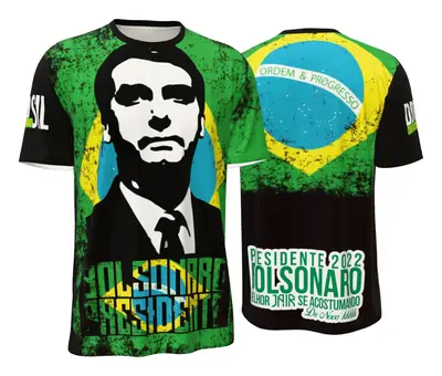 Camisa Bolsonaro Estêncil Desgastado