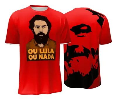 Camisa Lula Ilustração Vermelha