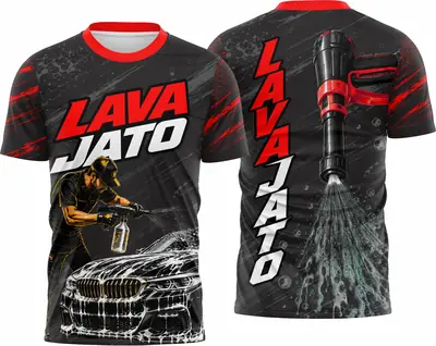 Camisa Estampa Uniforme Estética Automotiva