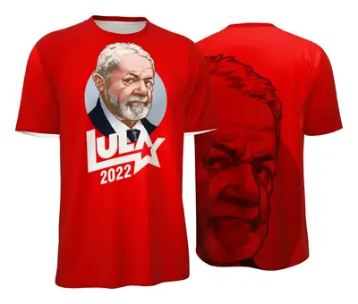 Camisa Estampa Lula Retrato Circular