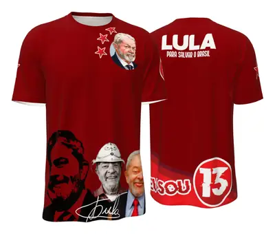 Camisa Estampa Lula Trajetória Vinho