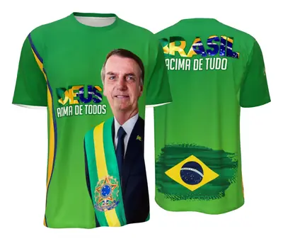 Camisa Estampa Bolsonaro Verde Bandeira