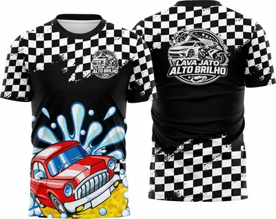 Camisa Estampa Uniforme Lavagem Automotiva