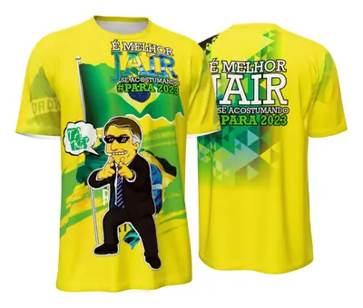 Camiseta Bolsonaro Amarela com Mastro