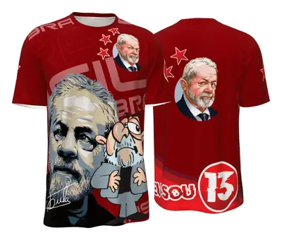 Camiseta Lula Retrato e Caricatura