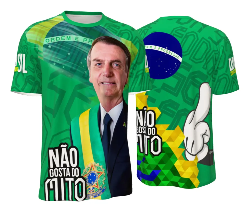 Camisa Bolsonaro Verde Apontando
