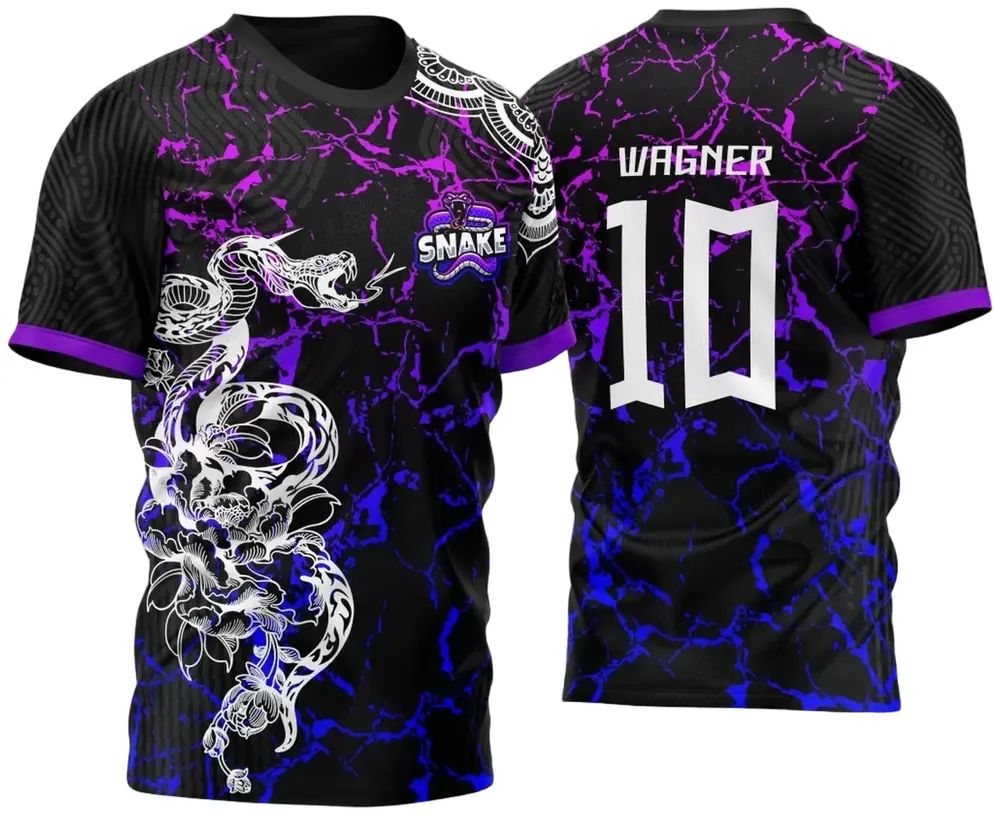 Template Camisa Futebol InterClasse Cobra Venenosa em Campo 2023 - Arte Vetor