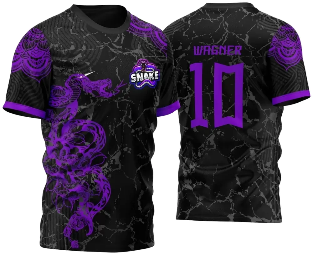 Template Camisa Futebol InterClasse Cobra Venenosa em Campo 2023 - Arte Vetor Modelo 02