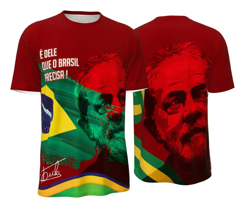 Camisa Lula Duotone com Bandeira
