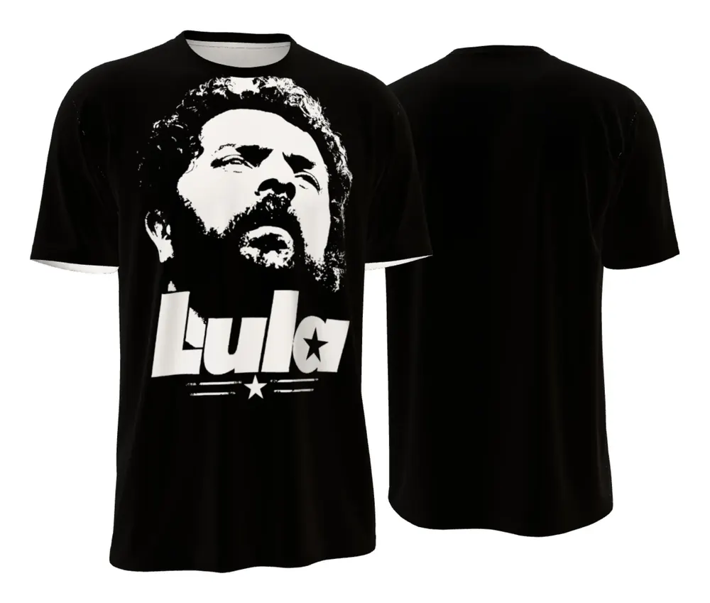 Camiseta Lula Estêncil Preta