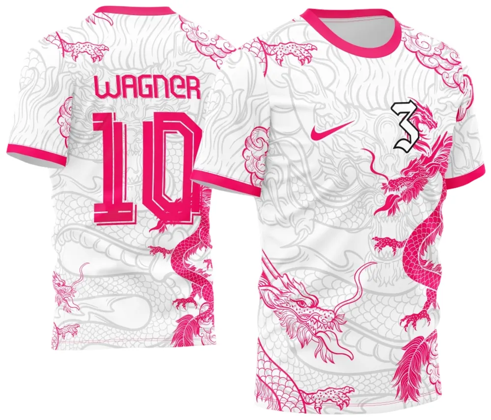 Camisa Futebol Interclasse Dragão Pink White