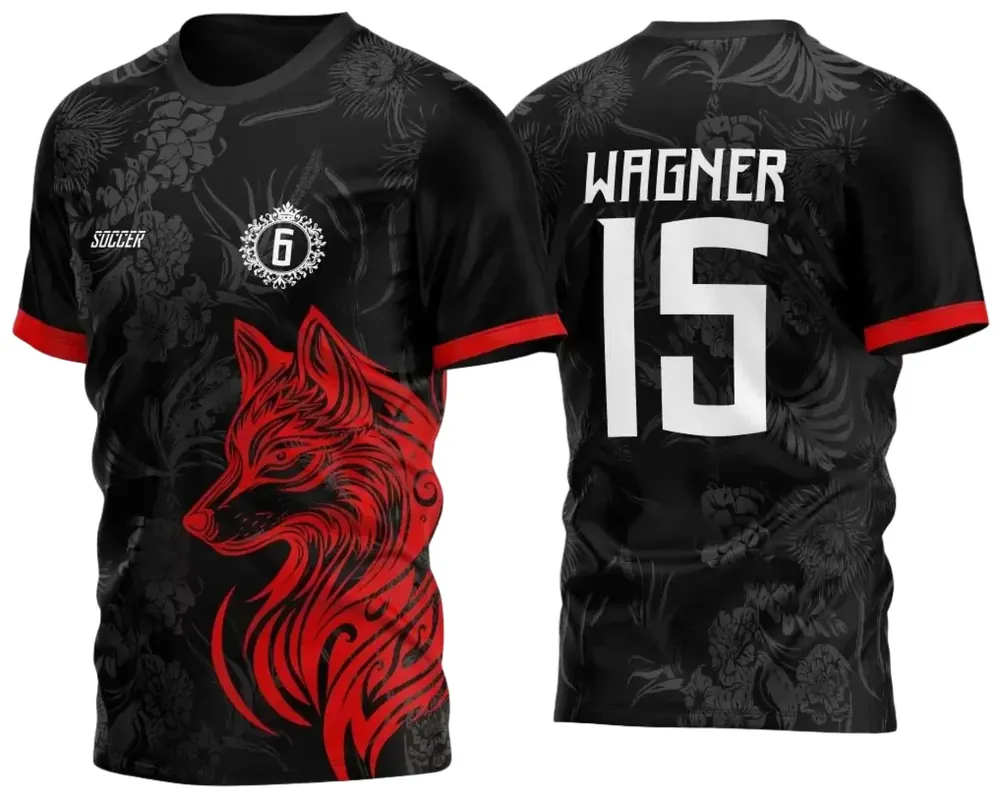 Camisa Futebol Interclasse Lobo Vermelho Tribal