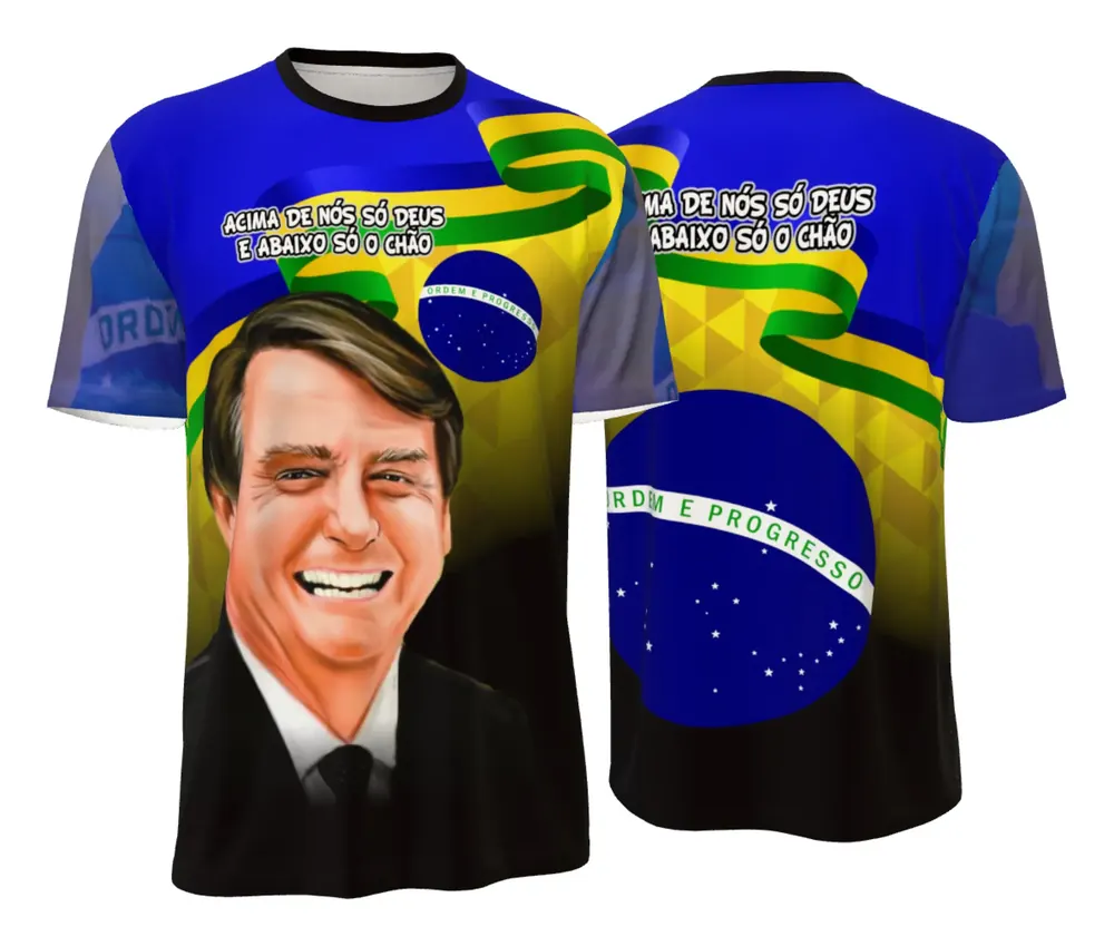 Camisa Bolsonaro Azul Bandeira
