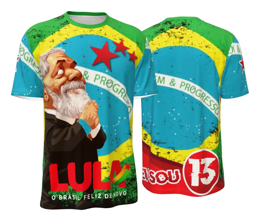 Camisa Lula Estrelas Vermelhas