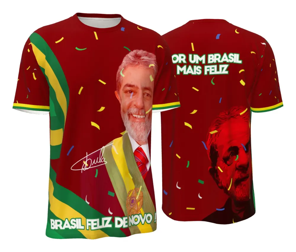 Camiseta Lula Confete Vermelho